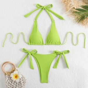 Nuevo 2025 europeo y americano-estilo bikinis de comercio exterior. Tres-Piecenuevos trajes de baño para mujeres, disponibles en múltiples colores. Dos-Piece Swimwear con un diseño sexy QT25017 Precio:$79.99