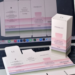 Caja de perfume de elegancia pastel