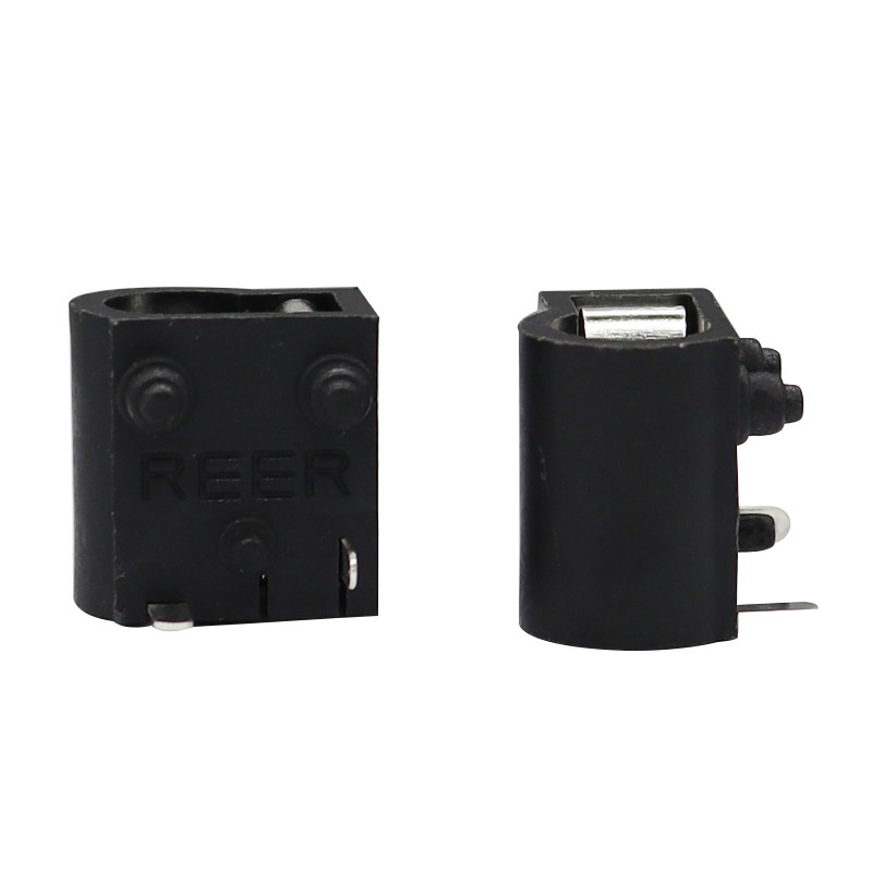 DC Socket DC-0004a, aparición de electrodomésticos pequeños para purificadores de agua, dos-Tabón de carga de montaje en superficie del alfiler con columna de posicionamiento