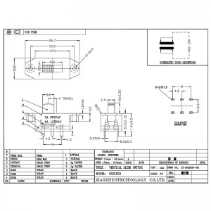 interruptor de diapositivas SS22H32 Switch de alta corriente, equipo industrial de electrodomésticos, extracción automotriz-apagado