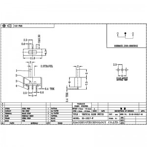Interruptor de deslizamiento SS12E17 Interruptor de deslizamiento eléctrico Fond Pie 2-posición 3-interruptor de palanca
