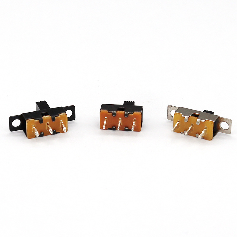 Slide Switch SS12F71 Toy Audio Single-Fila tres-Pin Interruptor deslizante LED LED Swink Micro Vertical Slide Switch
