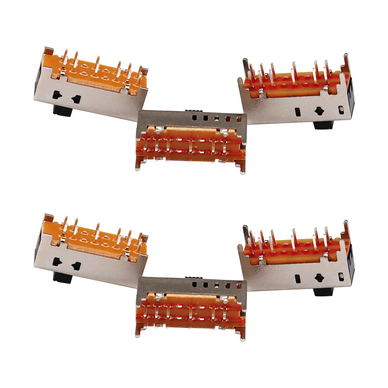 interruptor de deslizamiento SS25D01 DOBLE-Fila 12-Interruptor deslizante de pasadores Producto electrónico Interruptor de portaobjetos micro vertical