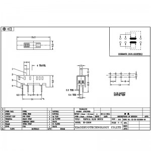 interruptor de deslizamiento SS23H06, doble-Fila 8-Pin Interruptor deslizante vertical, interruptor de deslizamiento vertical para la manta eléctrica calentador eléctrico