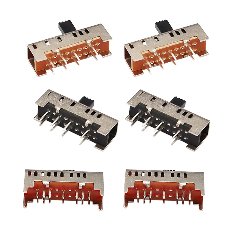 interruptor de deslizamiento SS23H06, doble-Fila 8-Pin Interruptor deslizante vertical, interruptor de deslizamiento vertical para la manta eléctrica calentador eléctrico