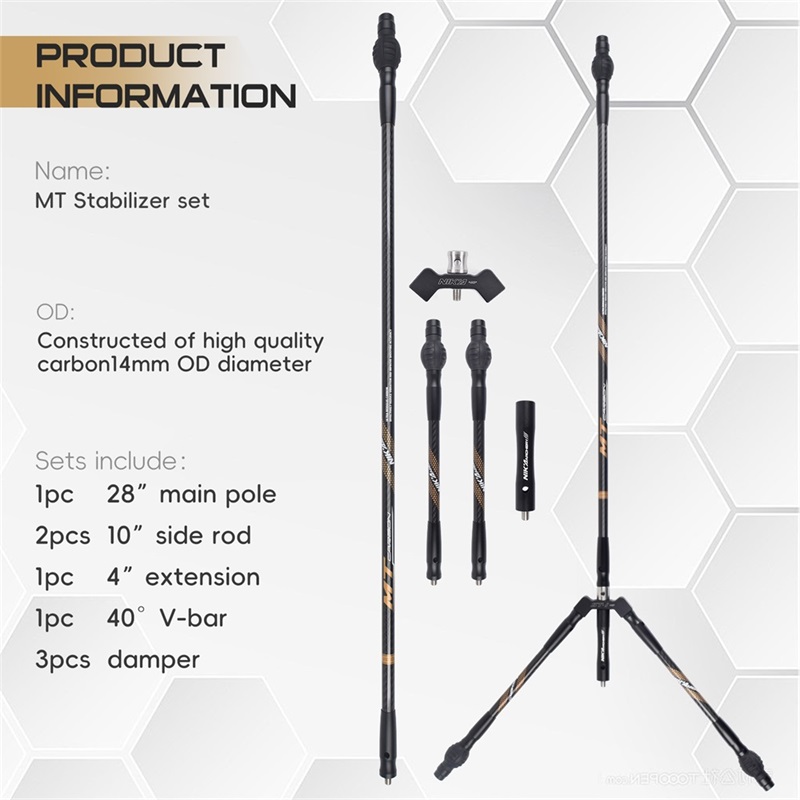 Estabilizadores de carbono Nika archery 240128 MT OD14MM